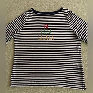 Striped Fa La La La Top